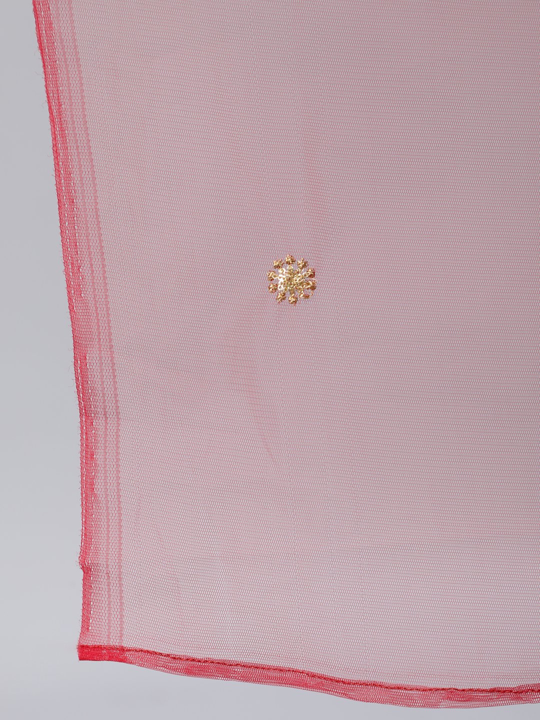 Women Red Straight Kurta With Plazo & Sequened Dupatta