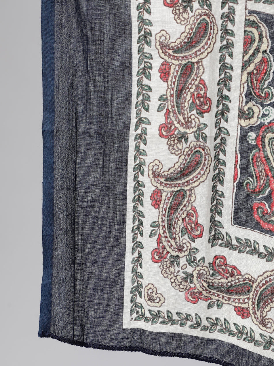 Multi Ethnic Printed Flared Kurta And Trouser With Dupatta