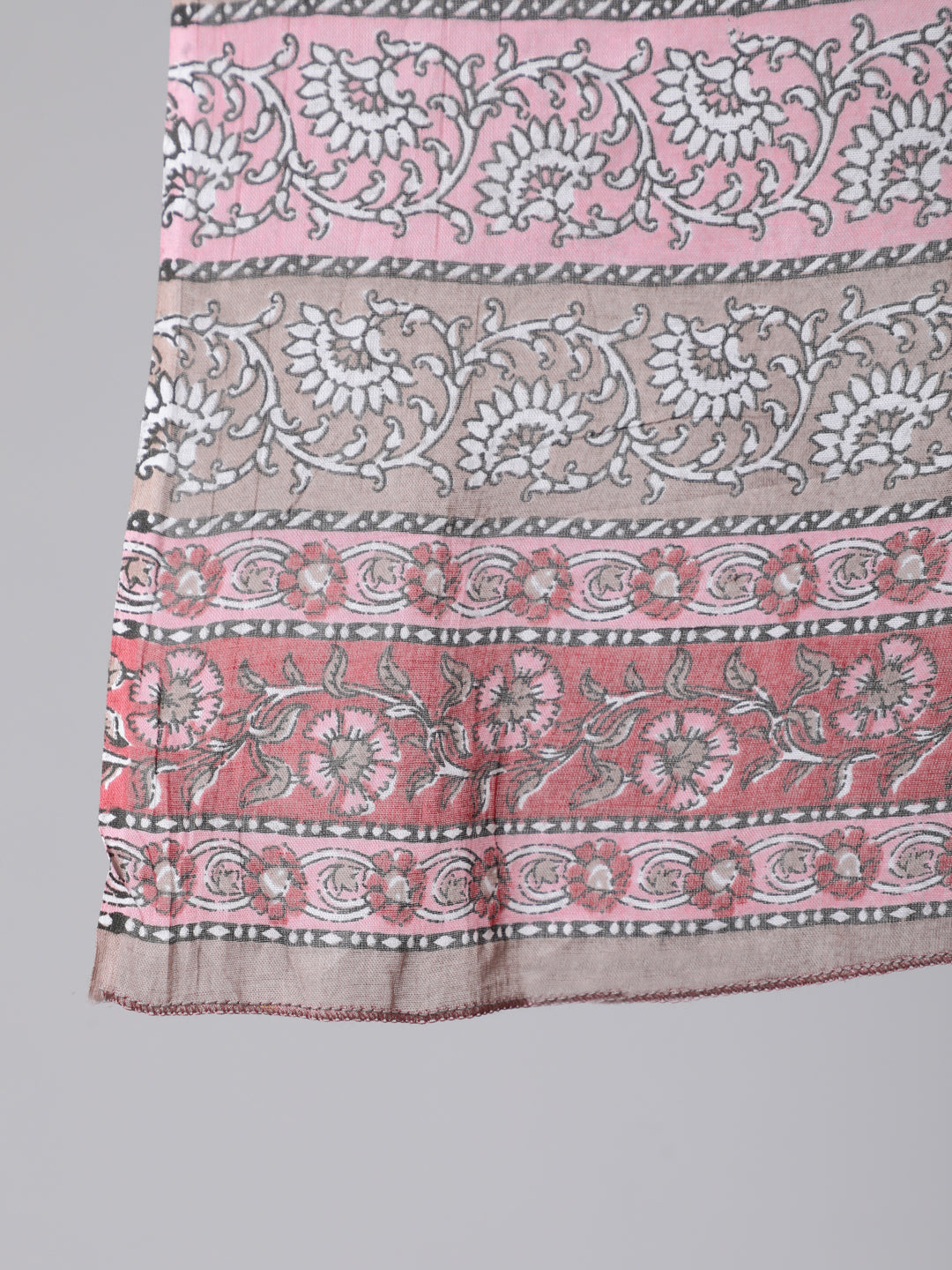 Off White Flared Kurta With Trouser & Dupatta