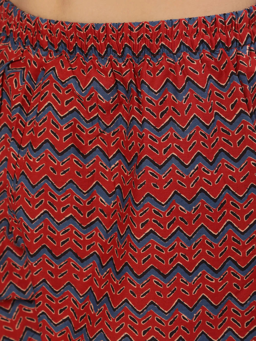 Maroon Ethnic Printed Straight Kurta And Palazzo