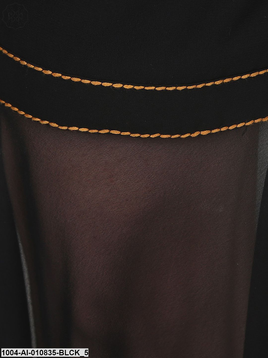 Black Ankle Length Georgette Sharara