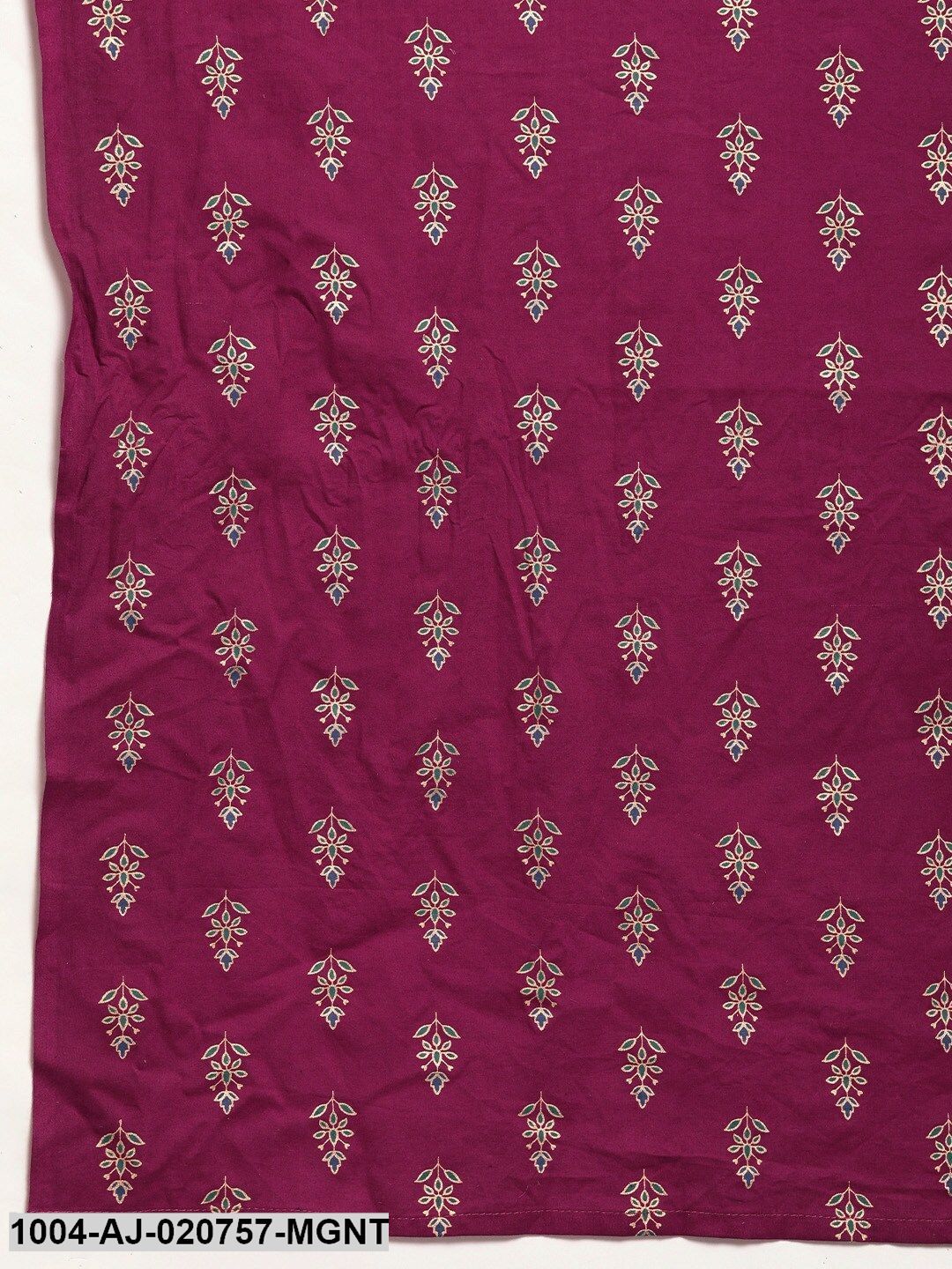 Magenta Pink & Golden Silk Blend Printed Ready To Wear Palazzo Saree