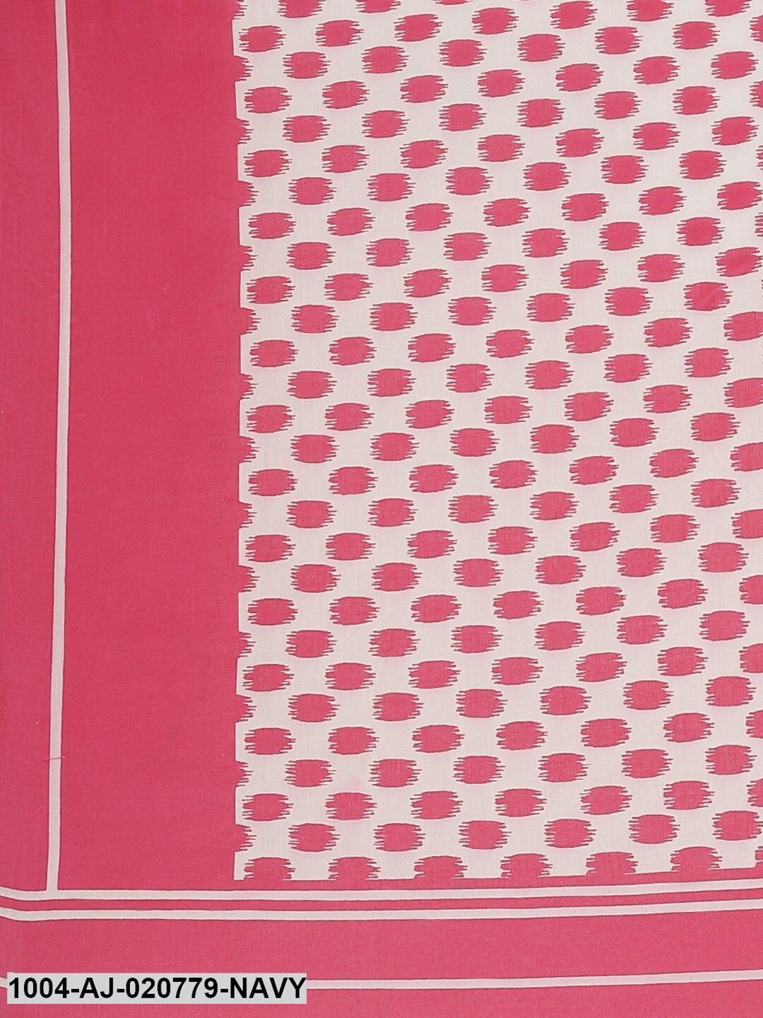 Pink & White Pure Cotton Printed Saree
