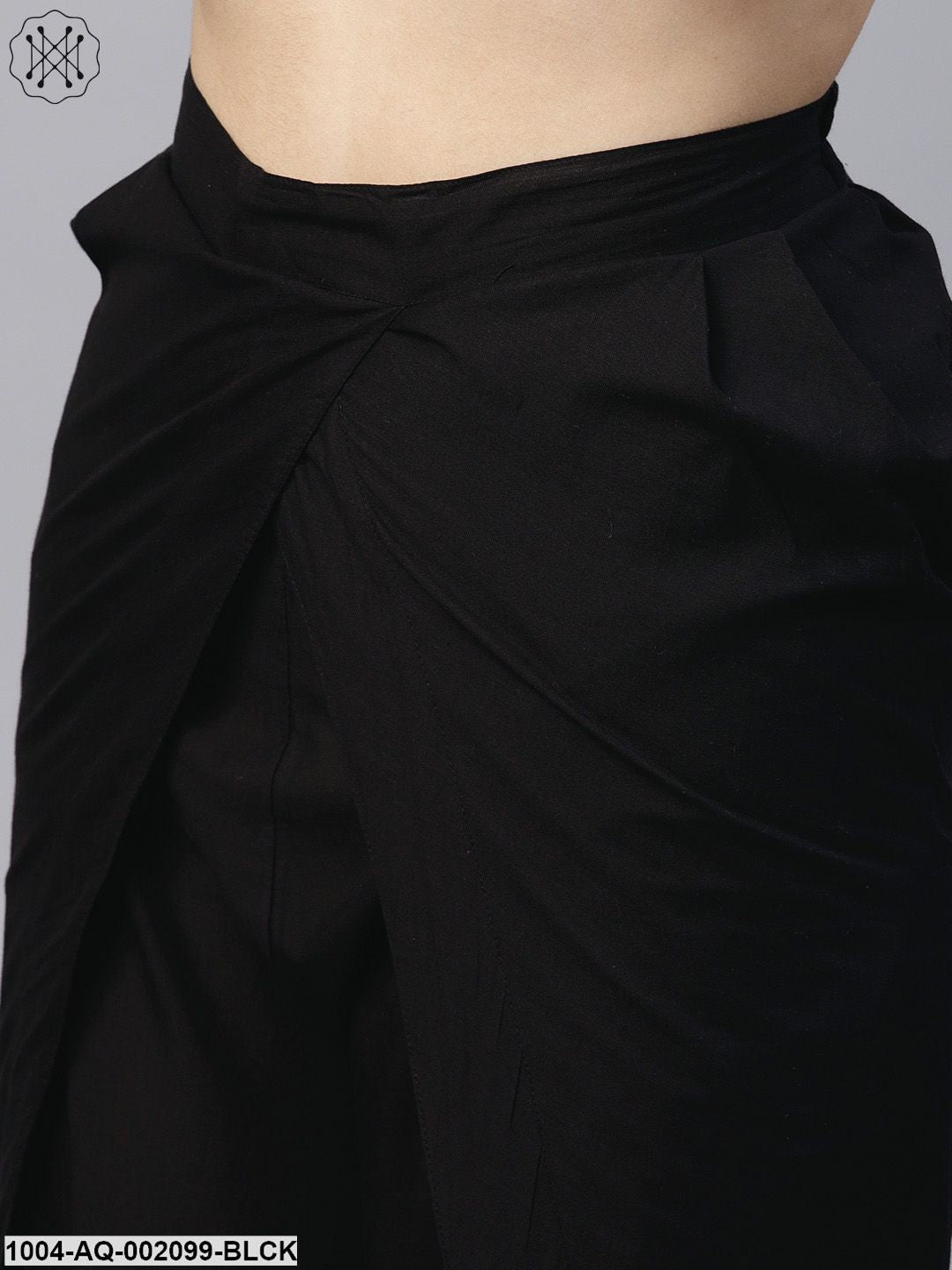 Black Ankle Length Cotton Tulip Pant