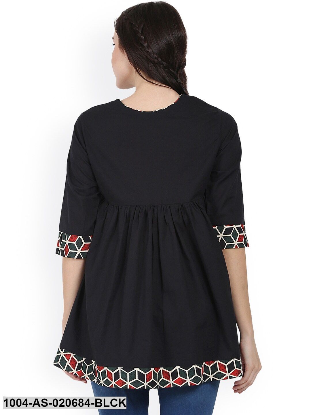 Black Solid Tunic