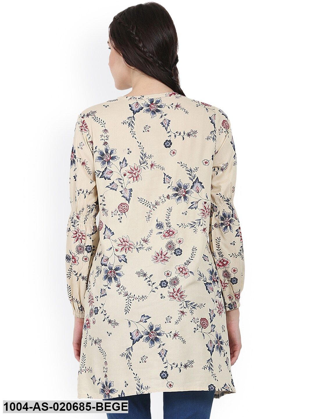 Beige Printed Tunic