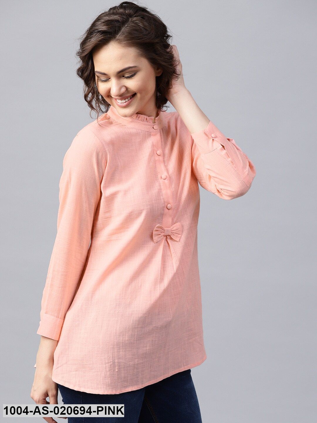Pink Solid Tunic