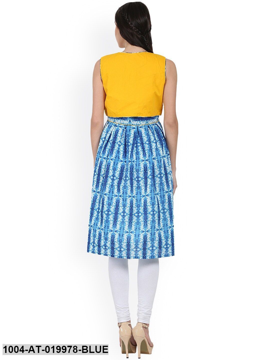 Blue Printed Anarkali Kurta