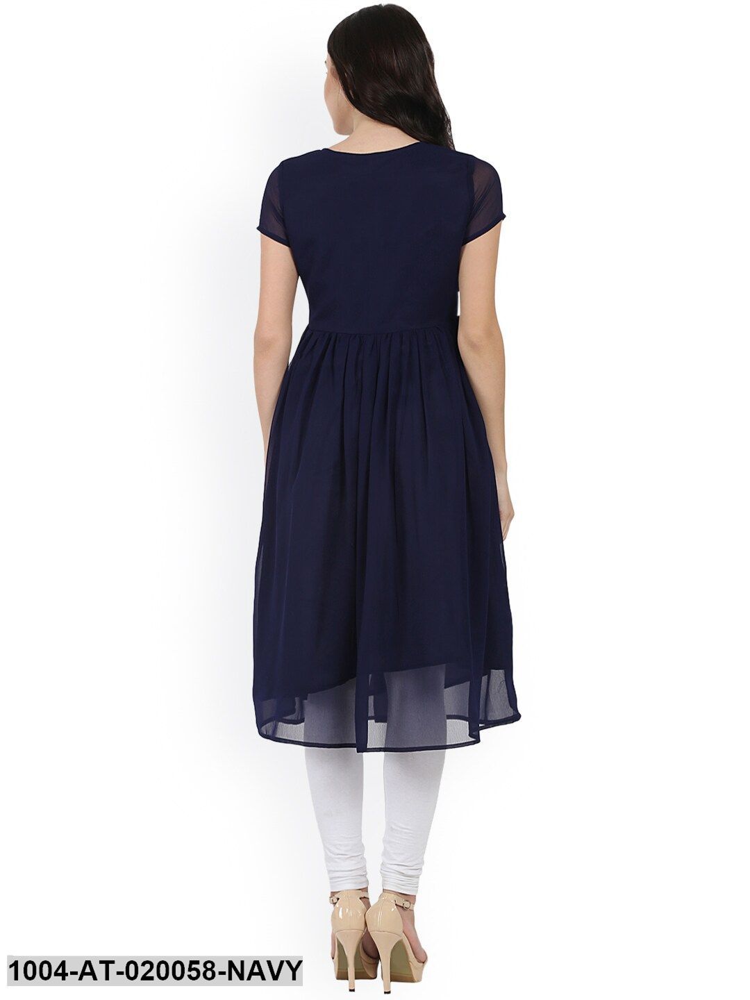 Navy Solid Anarkali Kurta