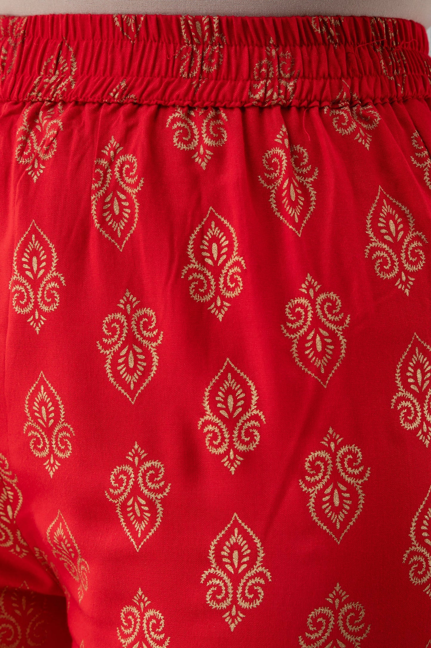 Embroidered Straight Calf Length 3/4 Sleeves Round Neck Rayon Kurta Dupatta Bottom Set