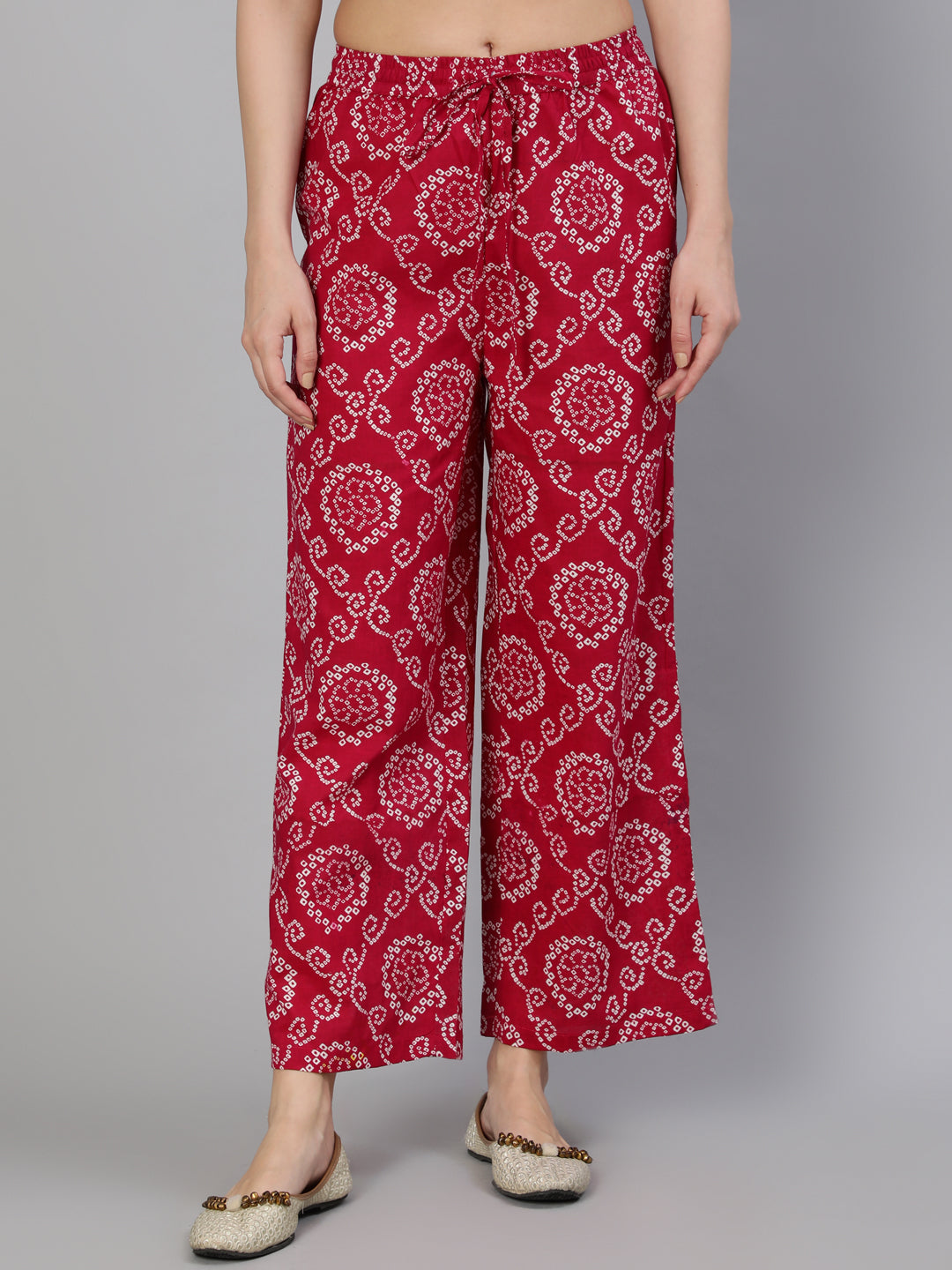 Cotton Mirror Work Anarkali 3/4 Sleeve Round Neck Calf Length Kurta Set