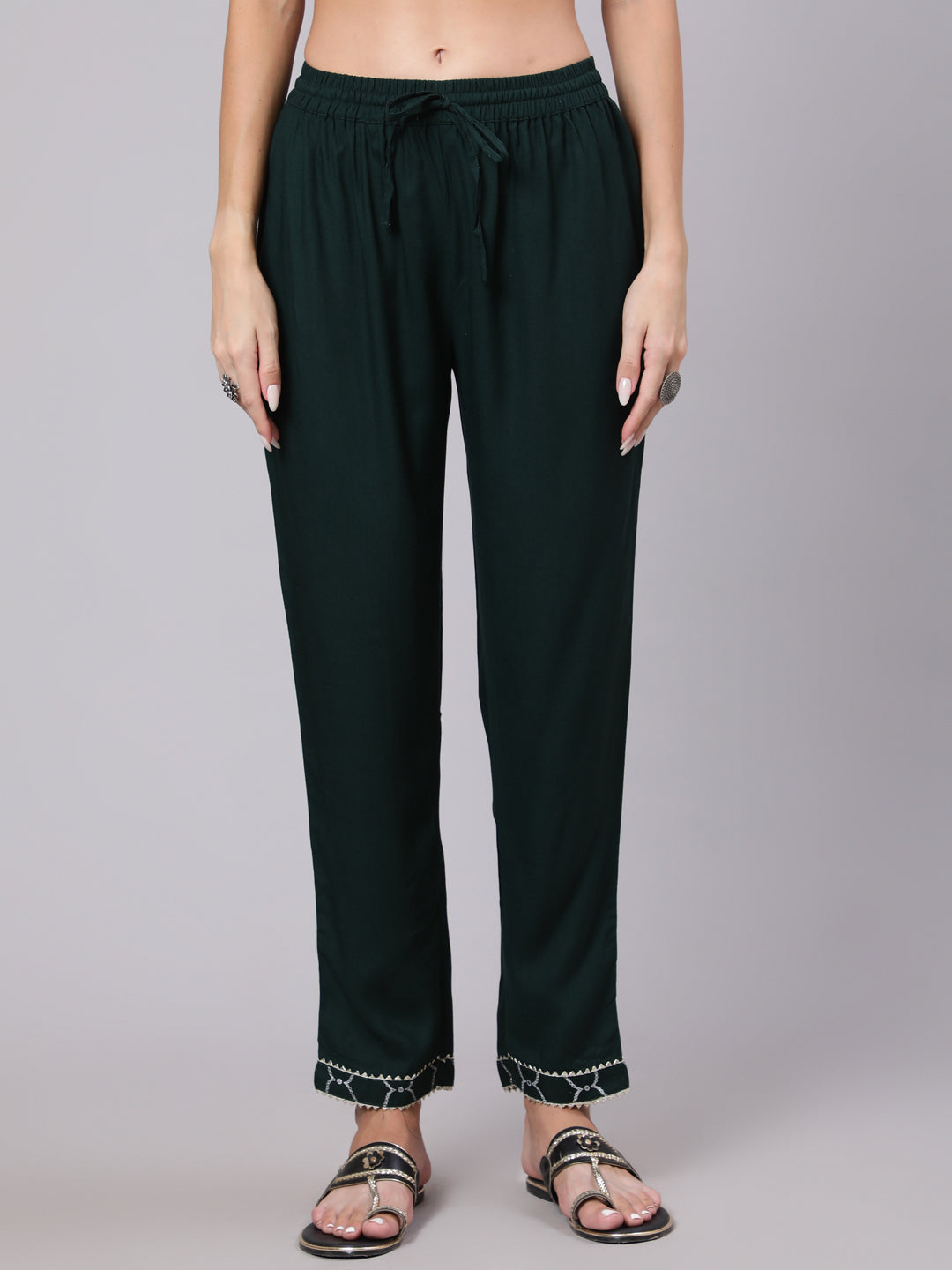 Rayon Calf Length Printed Semi Flared 3/4 Sleeve Collar Neck Kurta Bottom Set