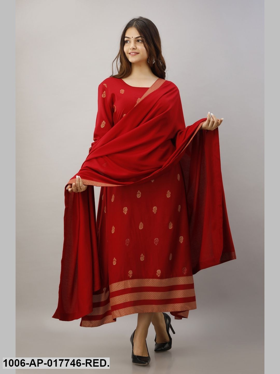 A-Line Kurta with Duptta