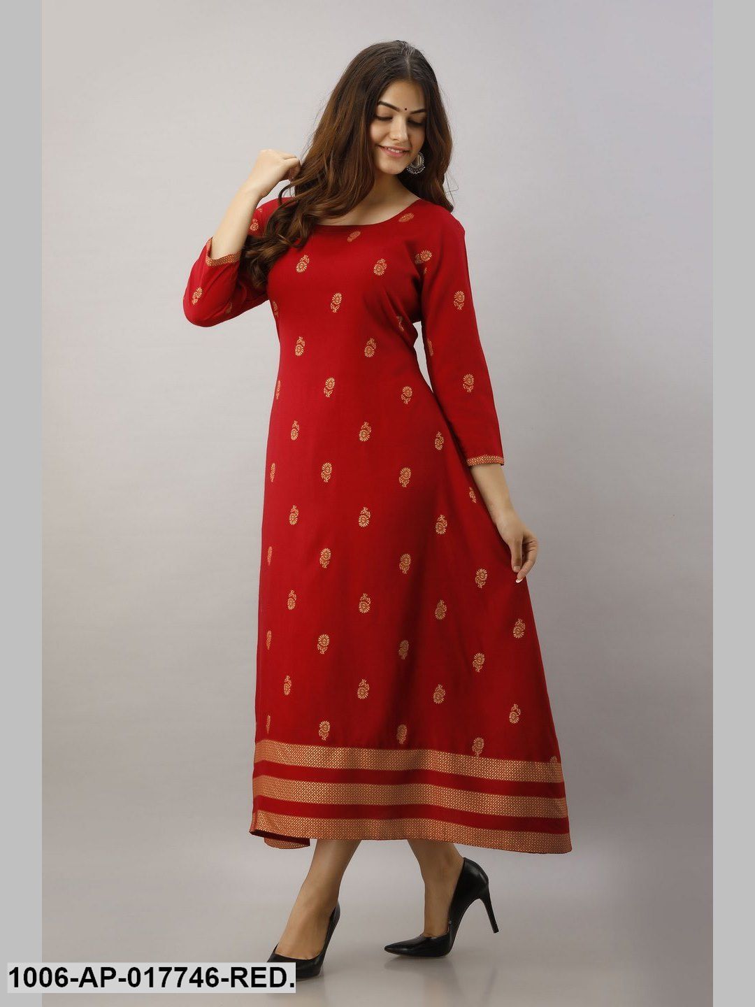 A-Line Kurta with Duptta