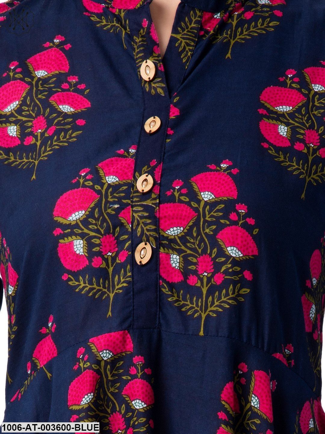 Women's Cotton Printed Flared Kurta