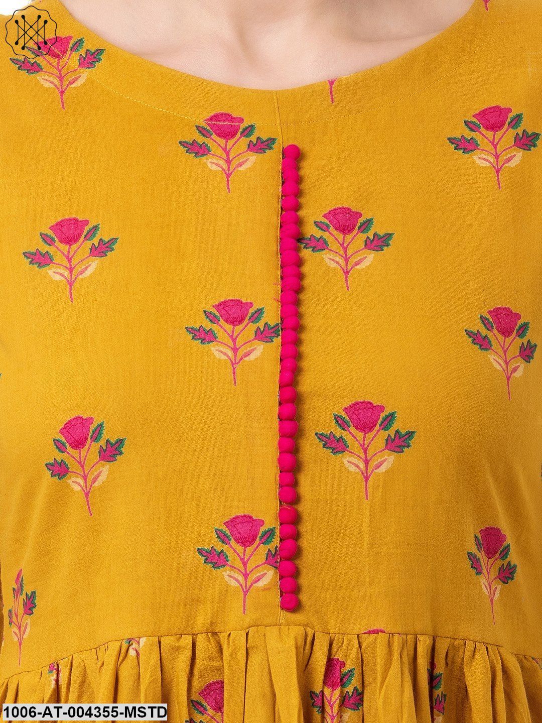 Women's Cotton Printed A-Line Kurta