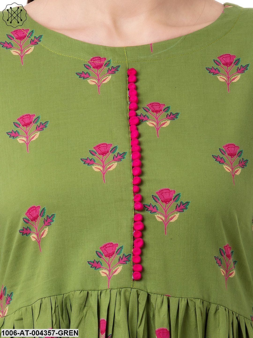 Women's Cotton Printed A-Line Kurta