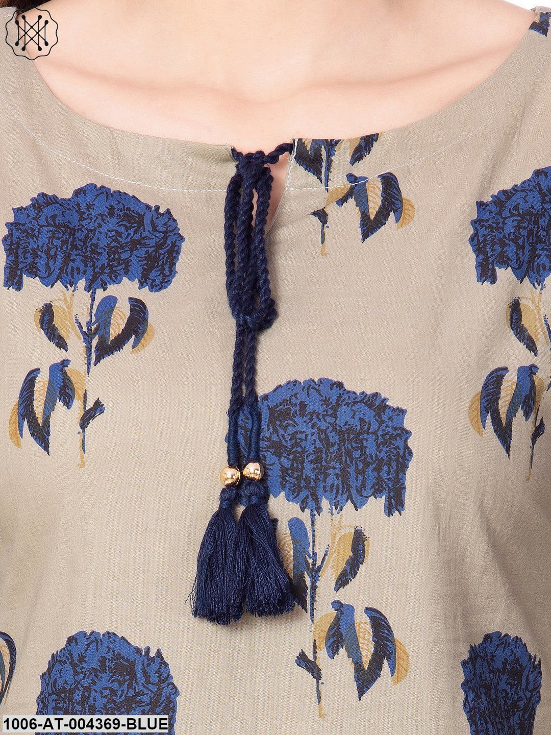 Cotton Printed Straight Kurta