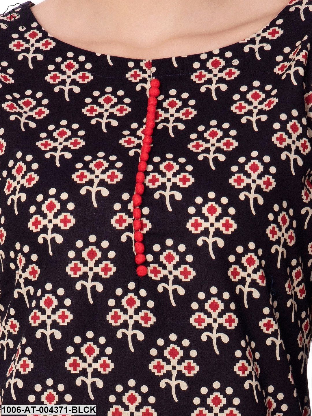 Cotton Printed Straight Kurta
