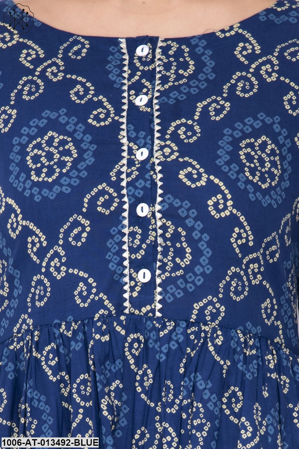 Cotton Printed A-Line Kurta