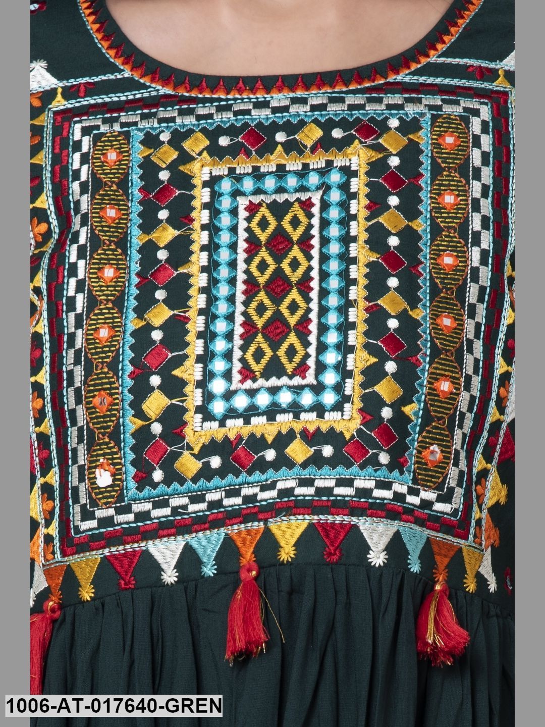 Rayon Embroidered A-Line Kurta
