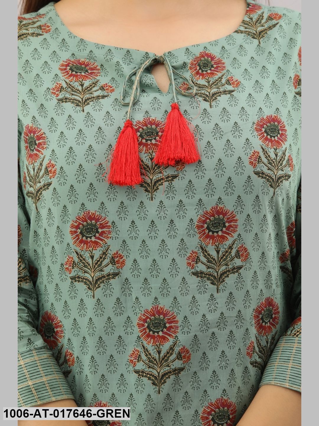 Cotton Printed Straight Kurta