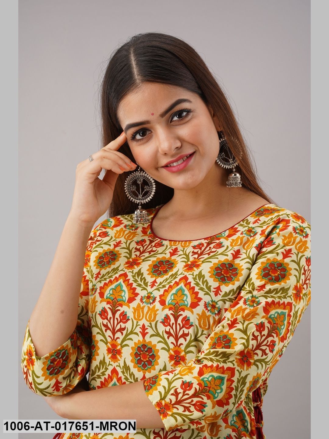 Rayon Printed Flared Kurta