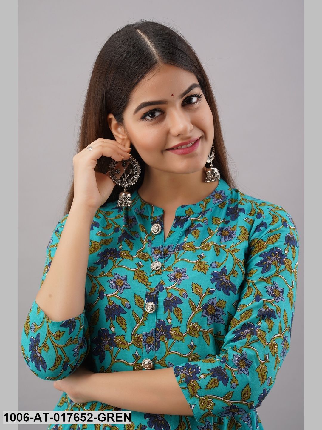 Cotton Printed Flared Kurta
