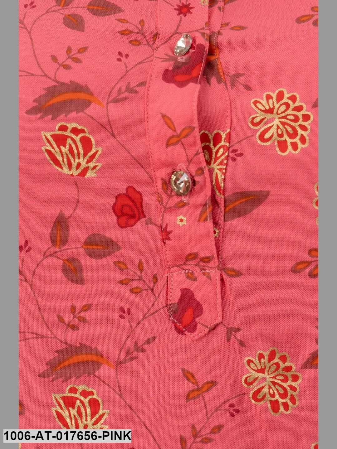 Printed Straight Calf Length 3/4 Sleeve Collor Neck Rayon Kurta