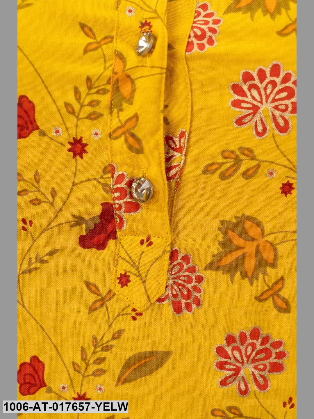 Printed Straight Calf Length 3/4 Sleeve Collor Neck Rayon Kurta