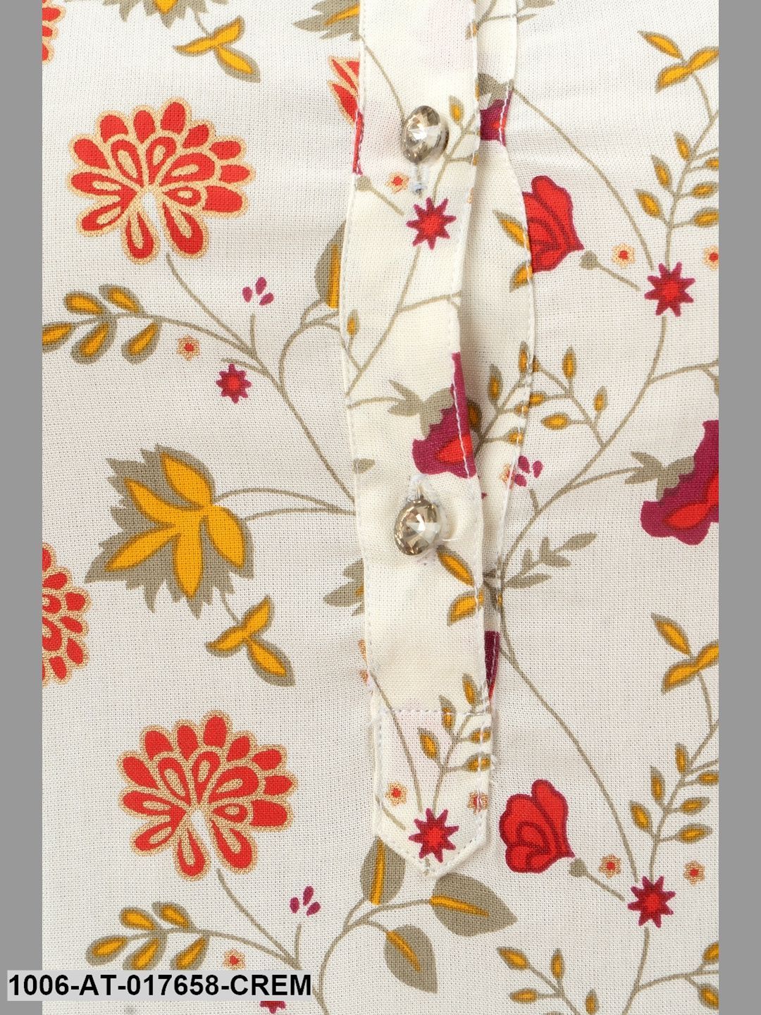 Printed Straight Calf Length 3/4 Sleeve Collor Neck Rayon Kurta