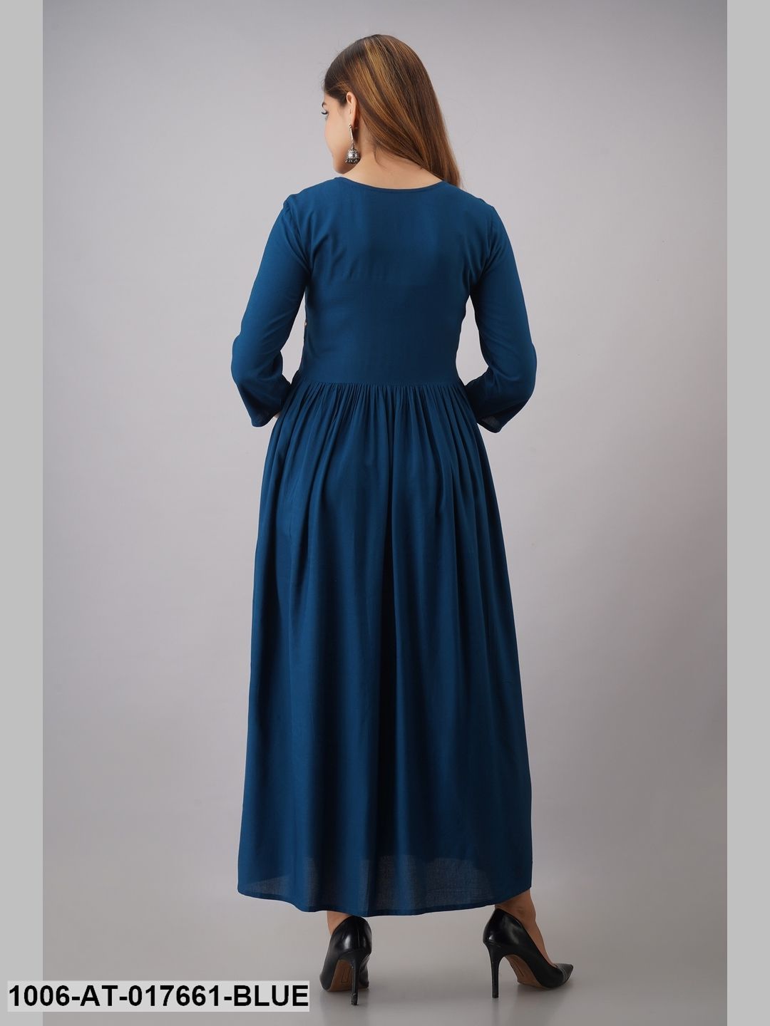 Rayon Embroidered A-Line Kurta