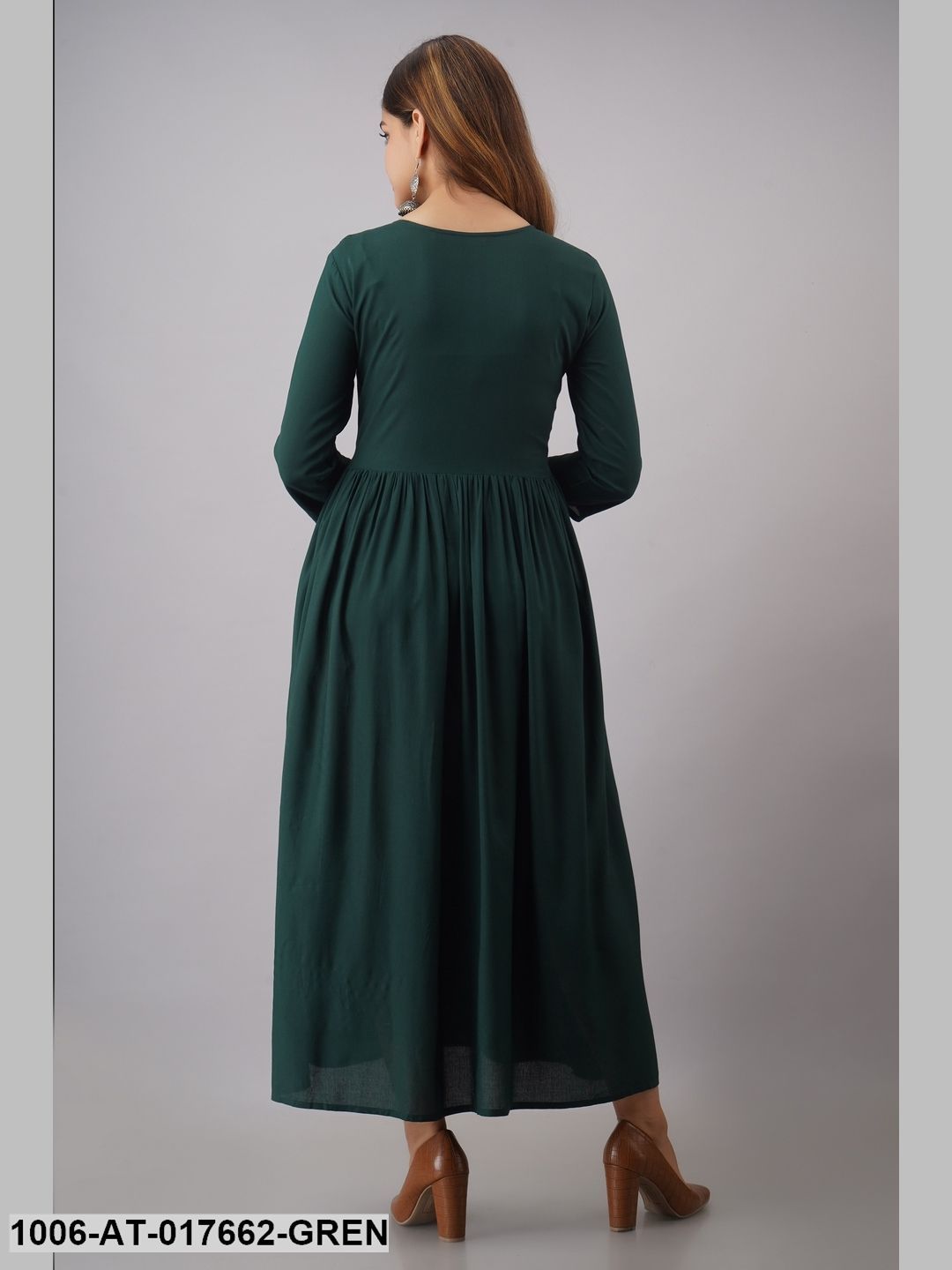 Rayon Embroidered A-Line Kurta