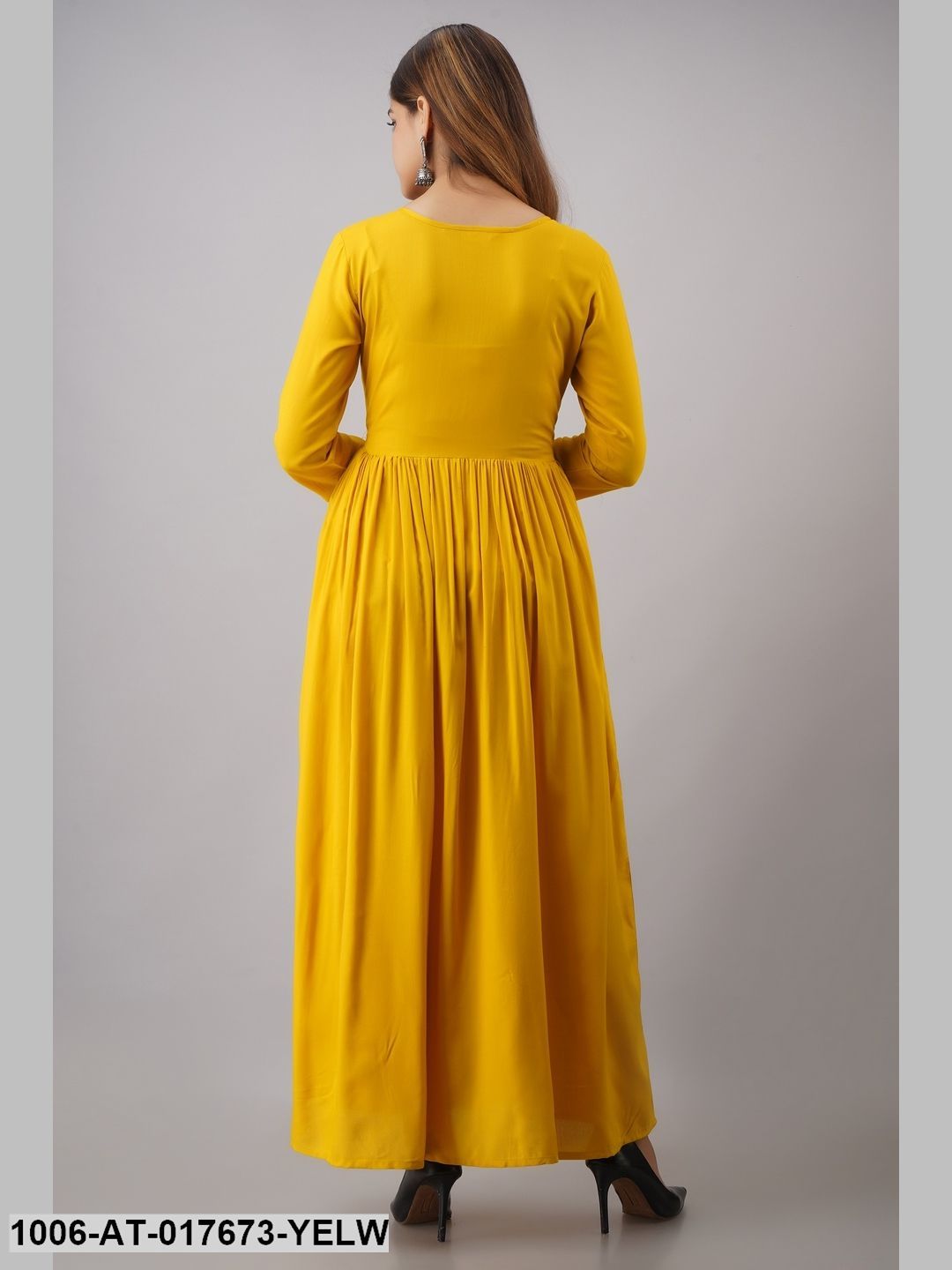 Rayon Embroidered A-Line Kurta