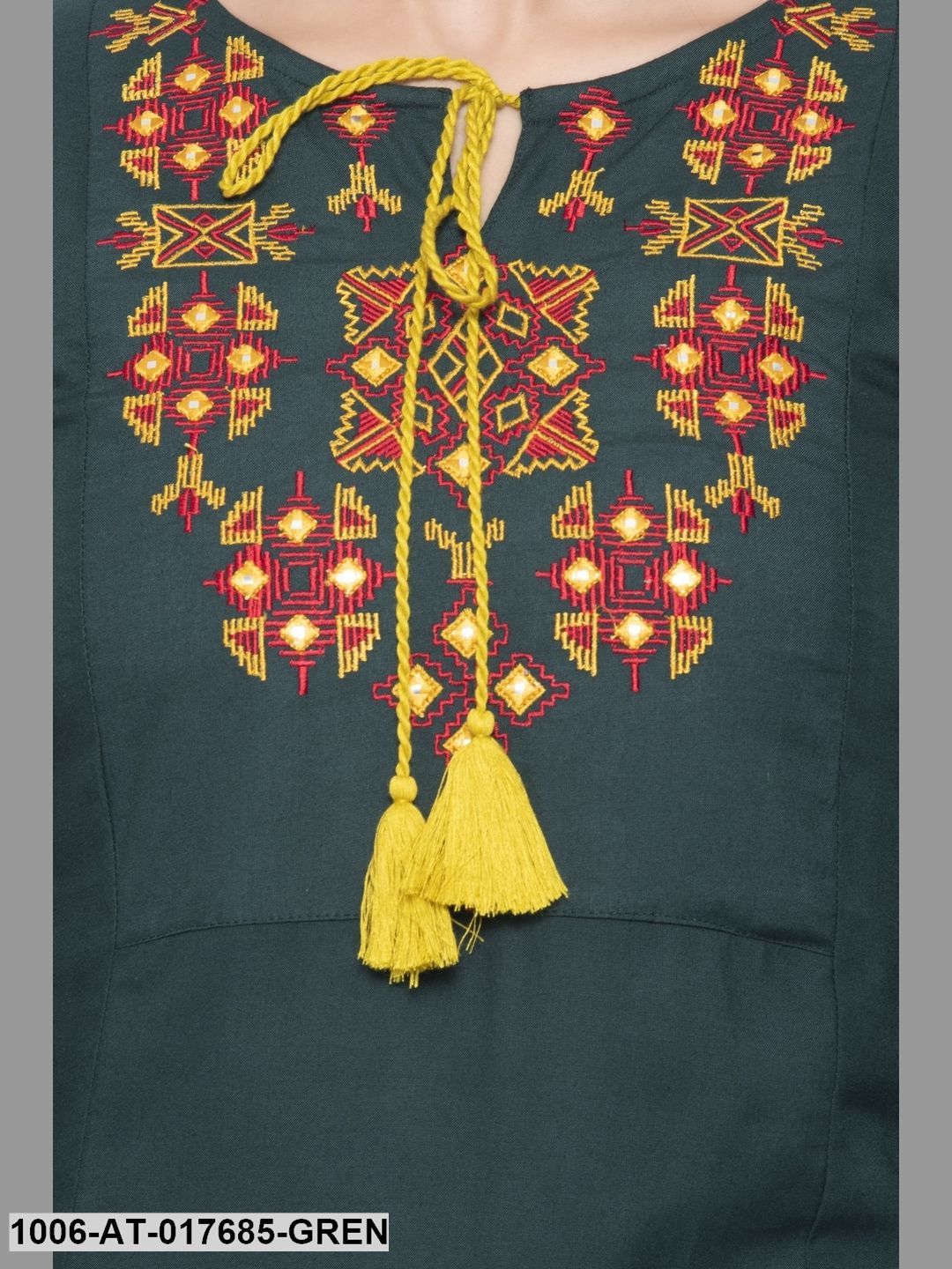 Embroidered A-Line Kurta