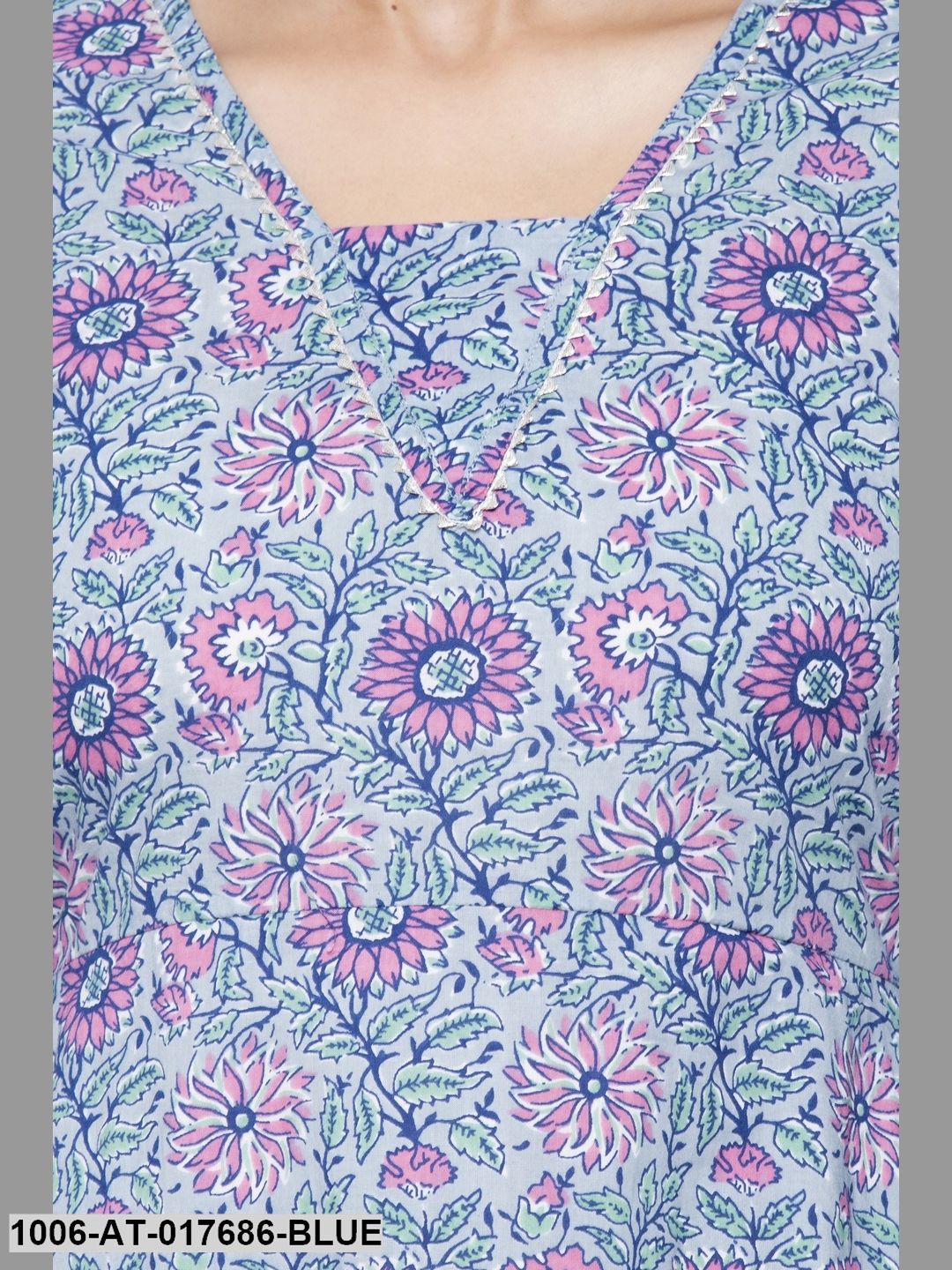 Asymmetric Printed Kurta