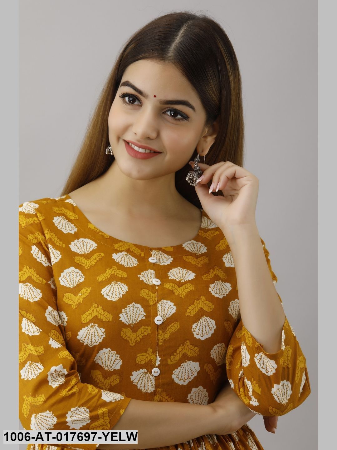 Printed A-Line Kurta