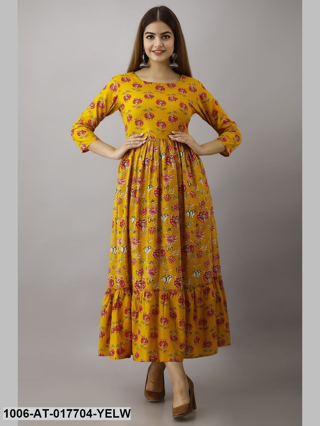 Printed Tired Kurta