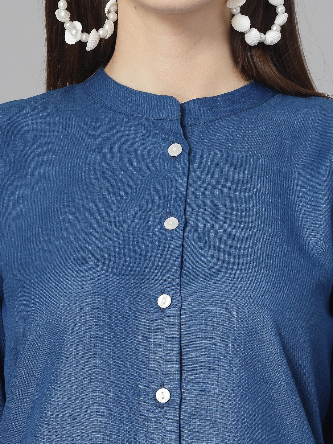 Solid Cotton Blend Co-Ord Set