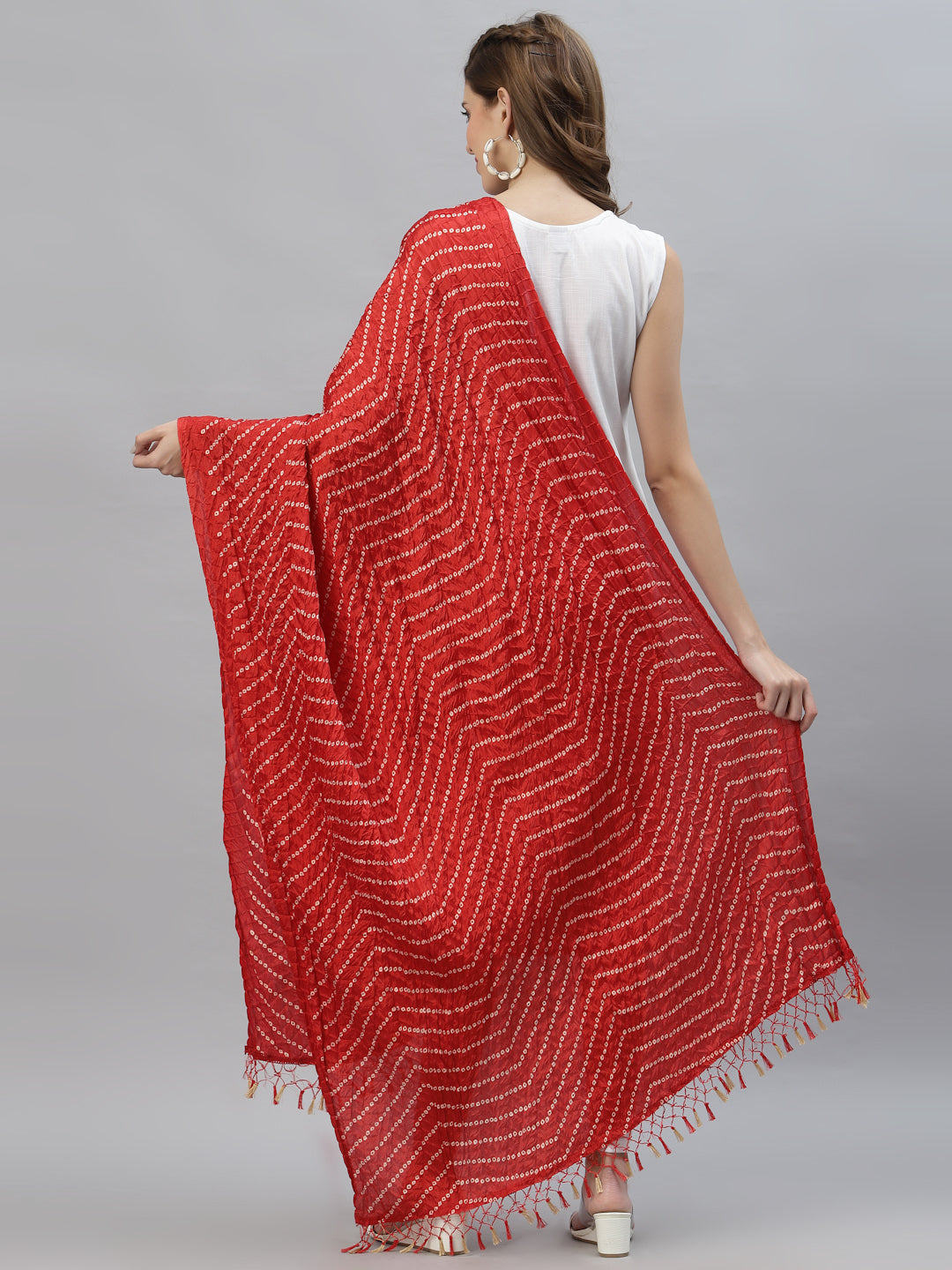 Bandhani Print Silk Blend Dupatta