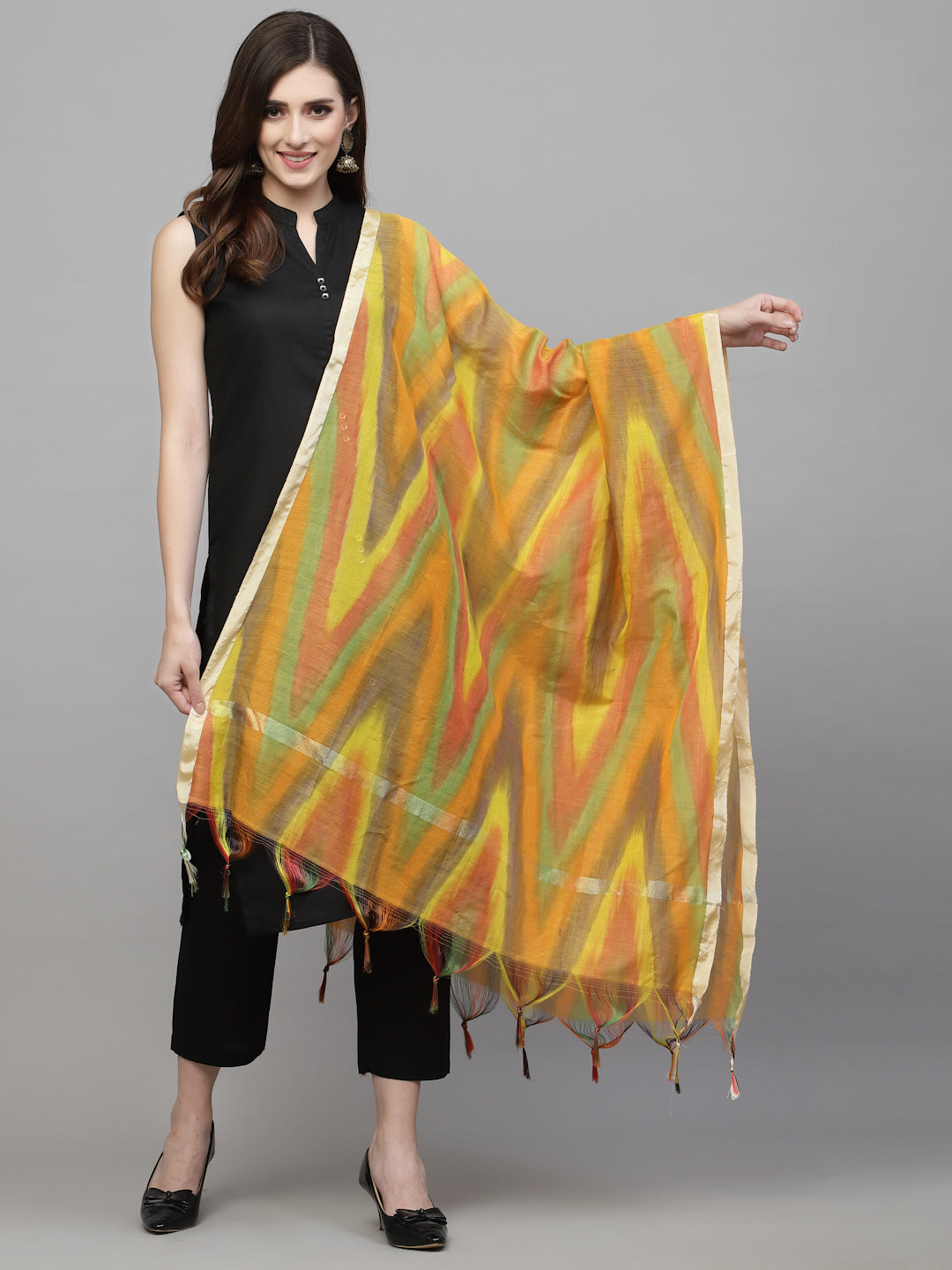 Self Design Silk Blend Dupatta