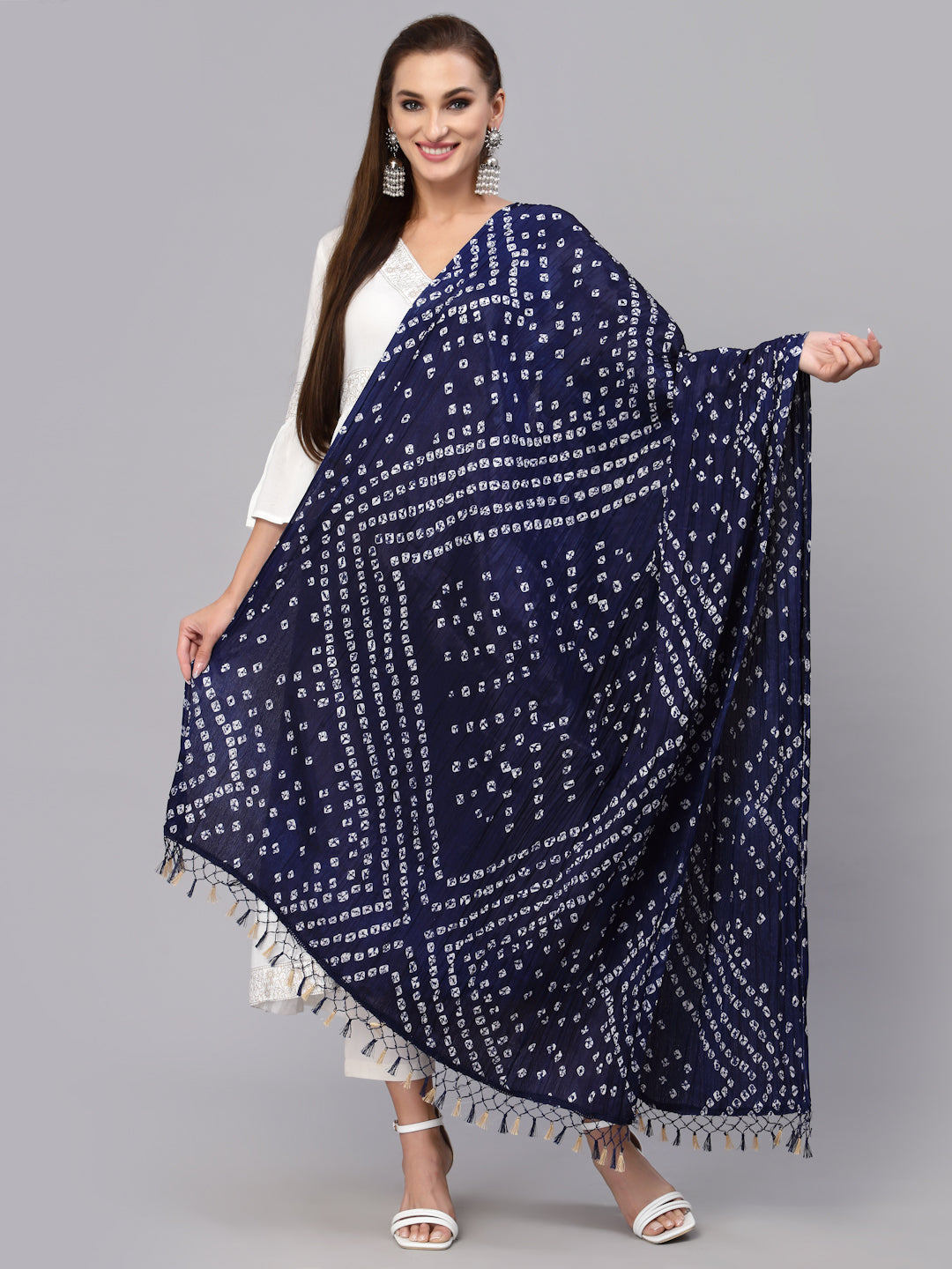 Bandhani Print Silk Blend Dupatta