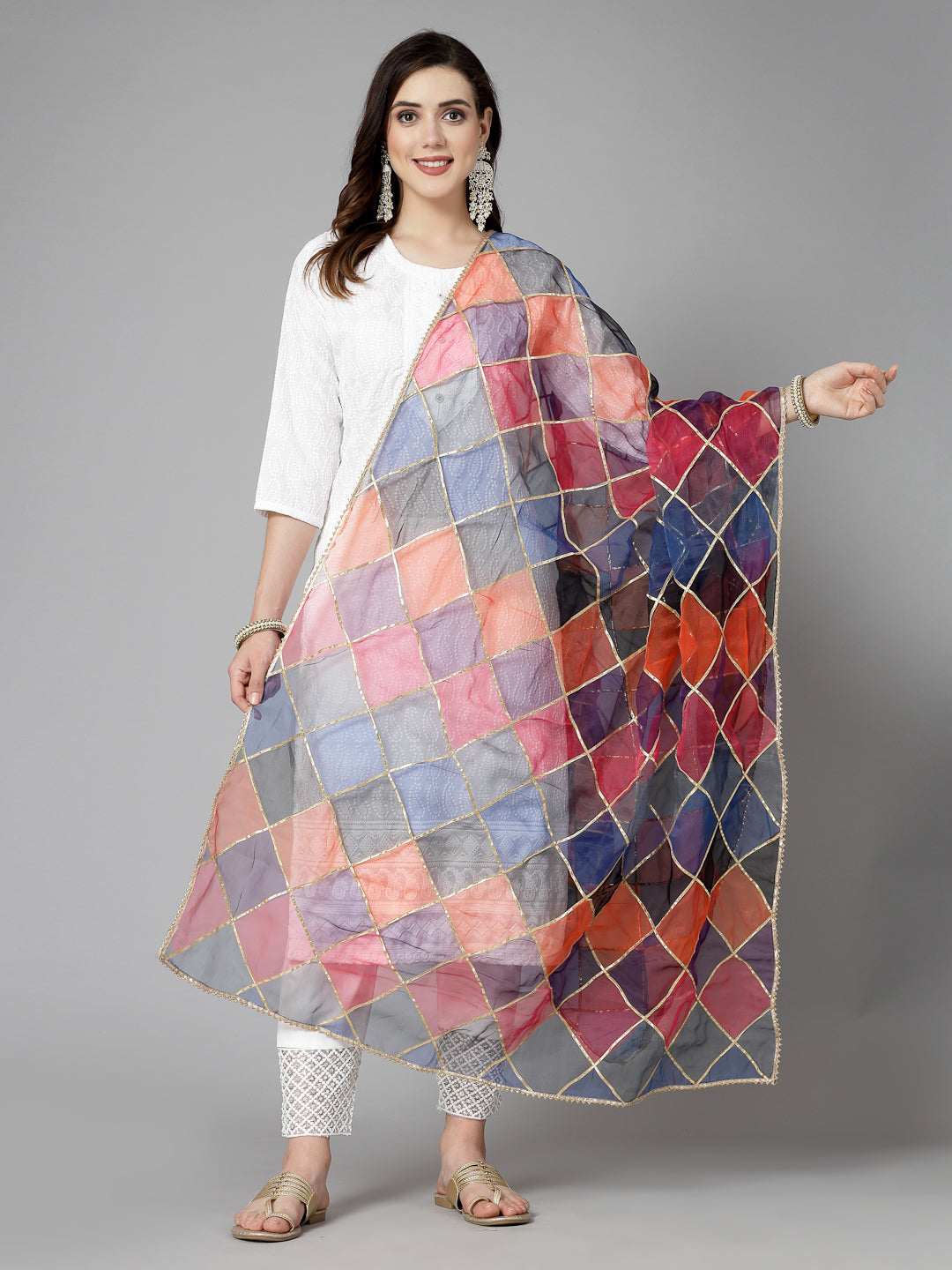 Stylum multi color printed dupatt – wholesale manufacturer & exporter from India