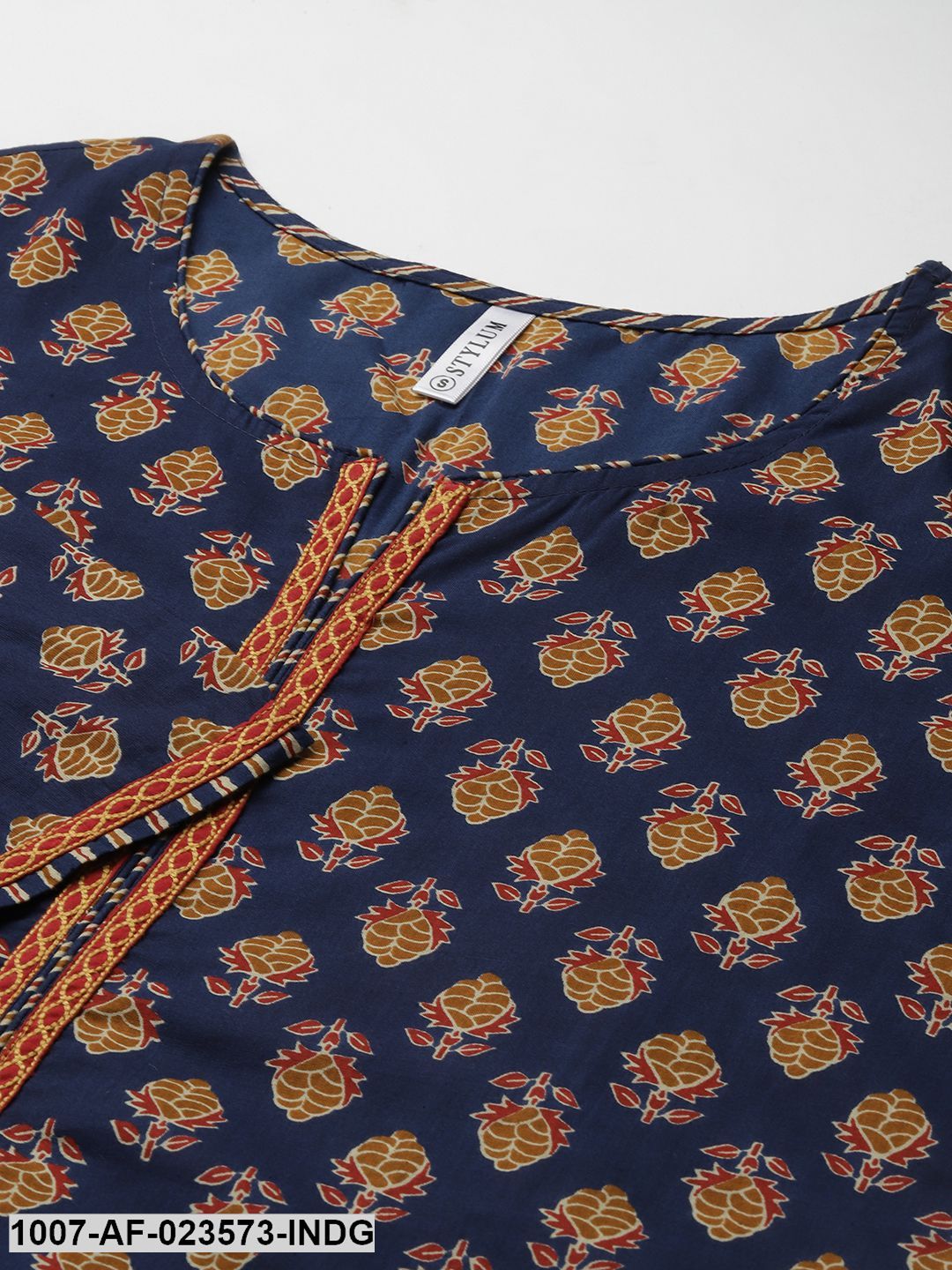 Printed Cotton Straight Kurta Pant Set