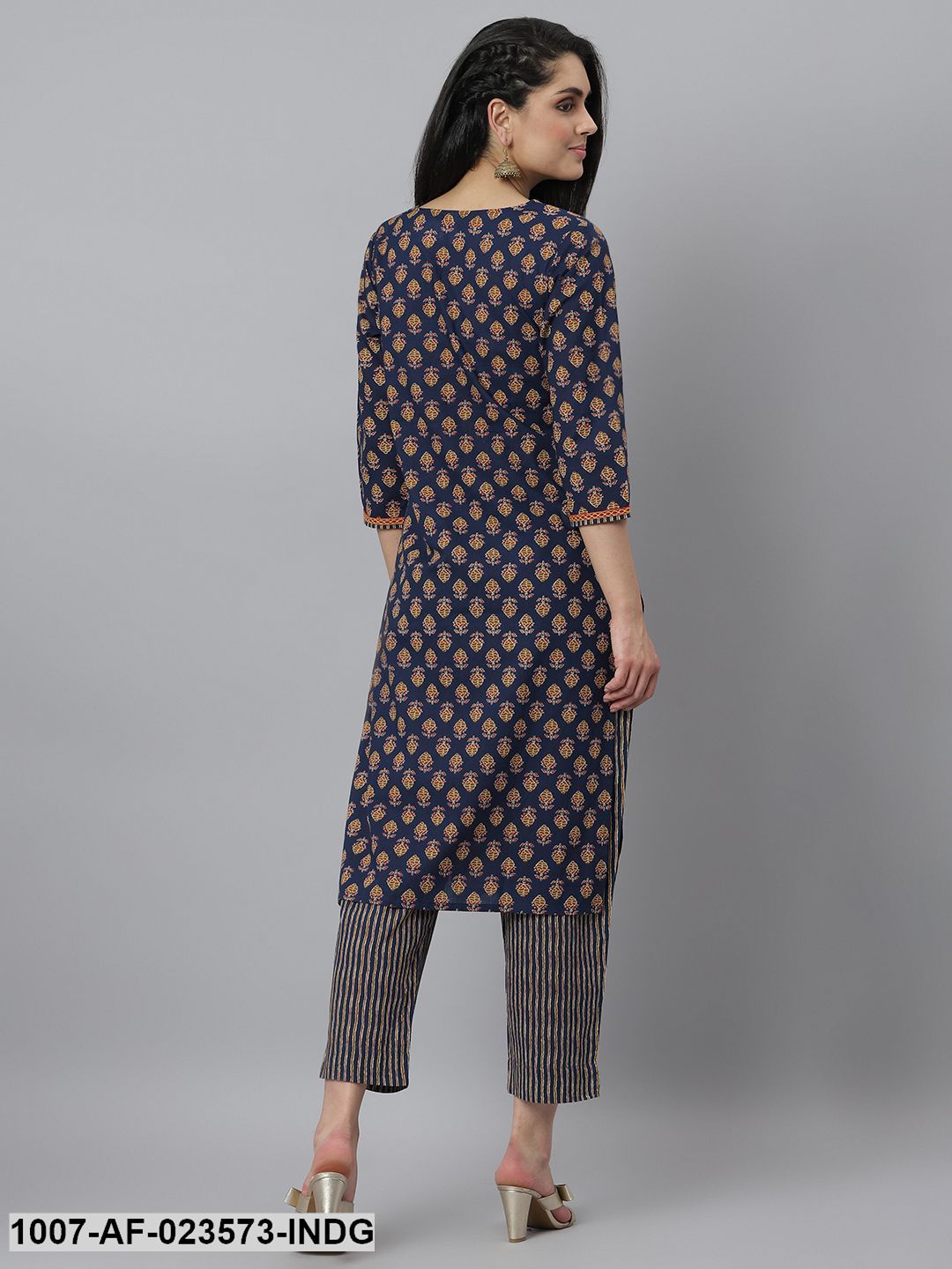 Printed Cotton Straight Kurta Pant Set