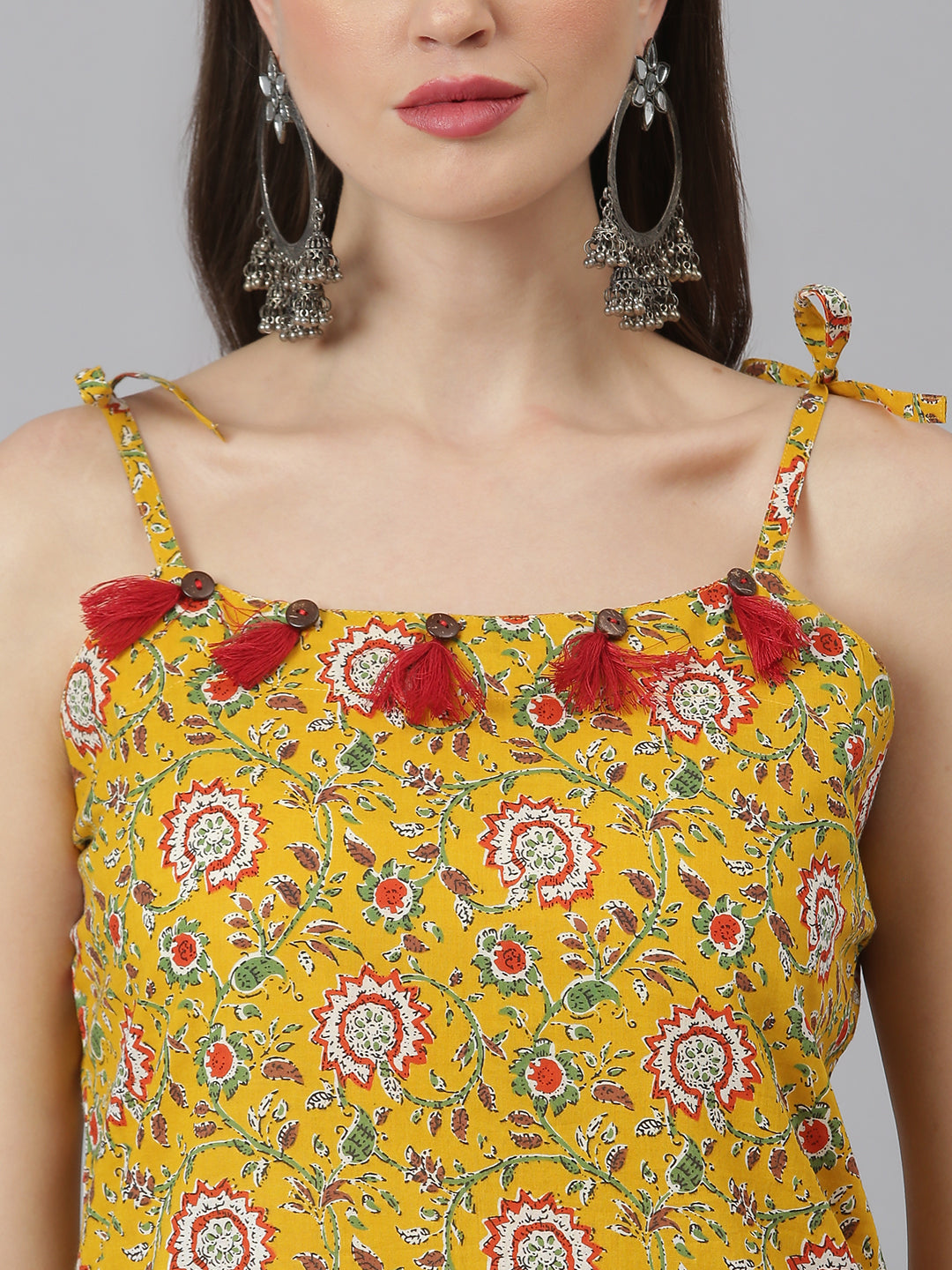 Floral Ptinted Cotton Straight Kurta Pant Set