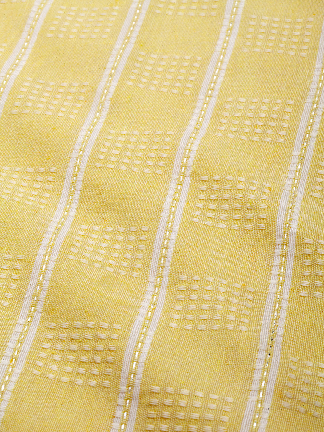Woven designed Cotton Blend Straight Kurta Pant Dupatta Set