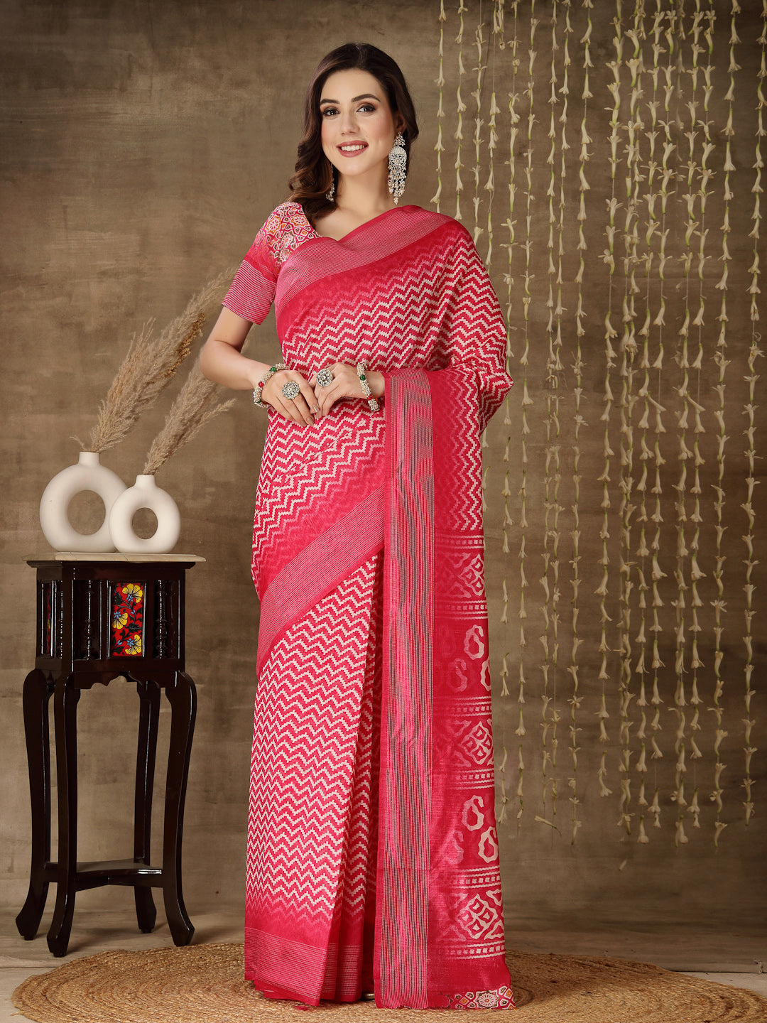 Digital Print Cotton Blend Saree
