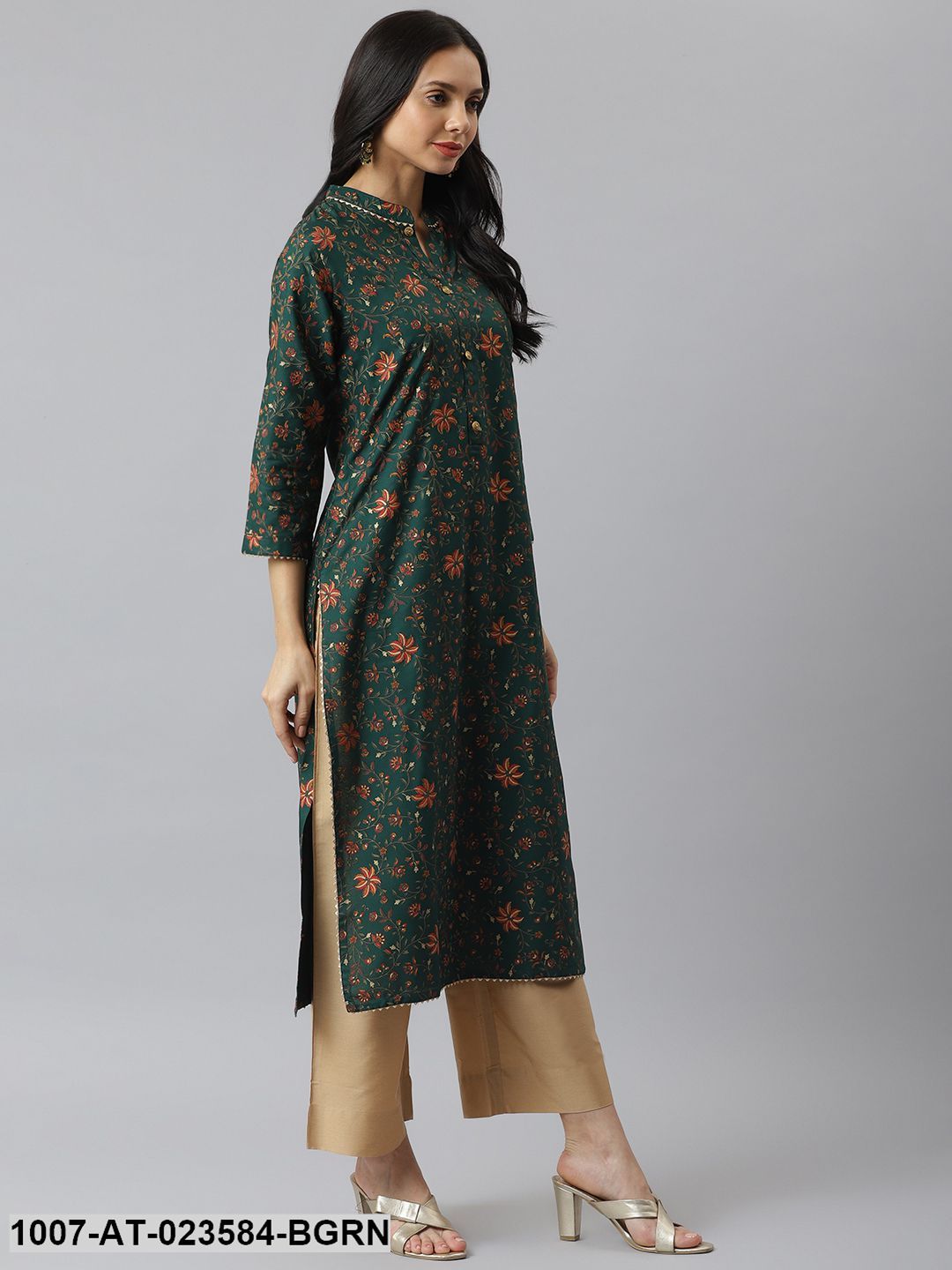 Kalamkari Printed Rayon Straight Kurta