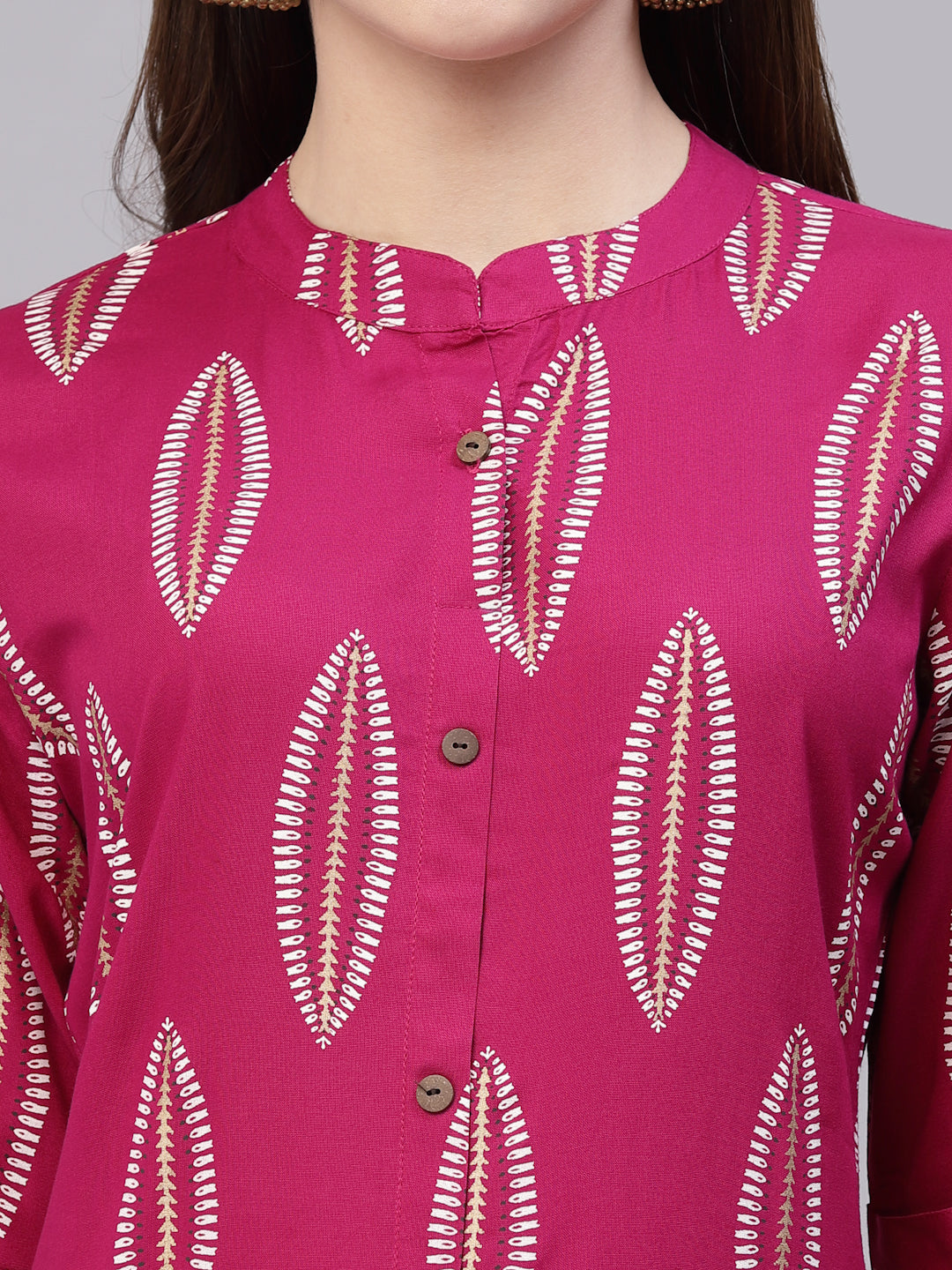 Block Printed Rayon A-Line Kurta